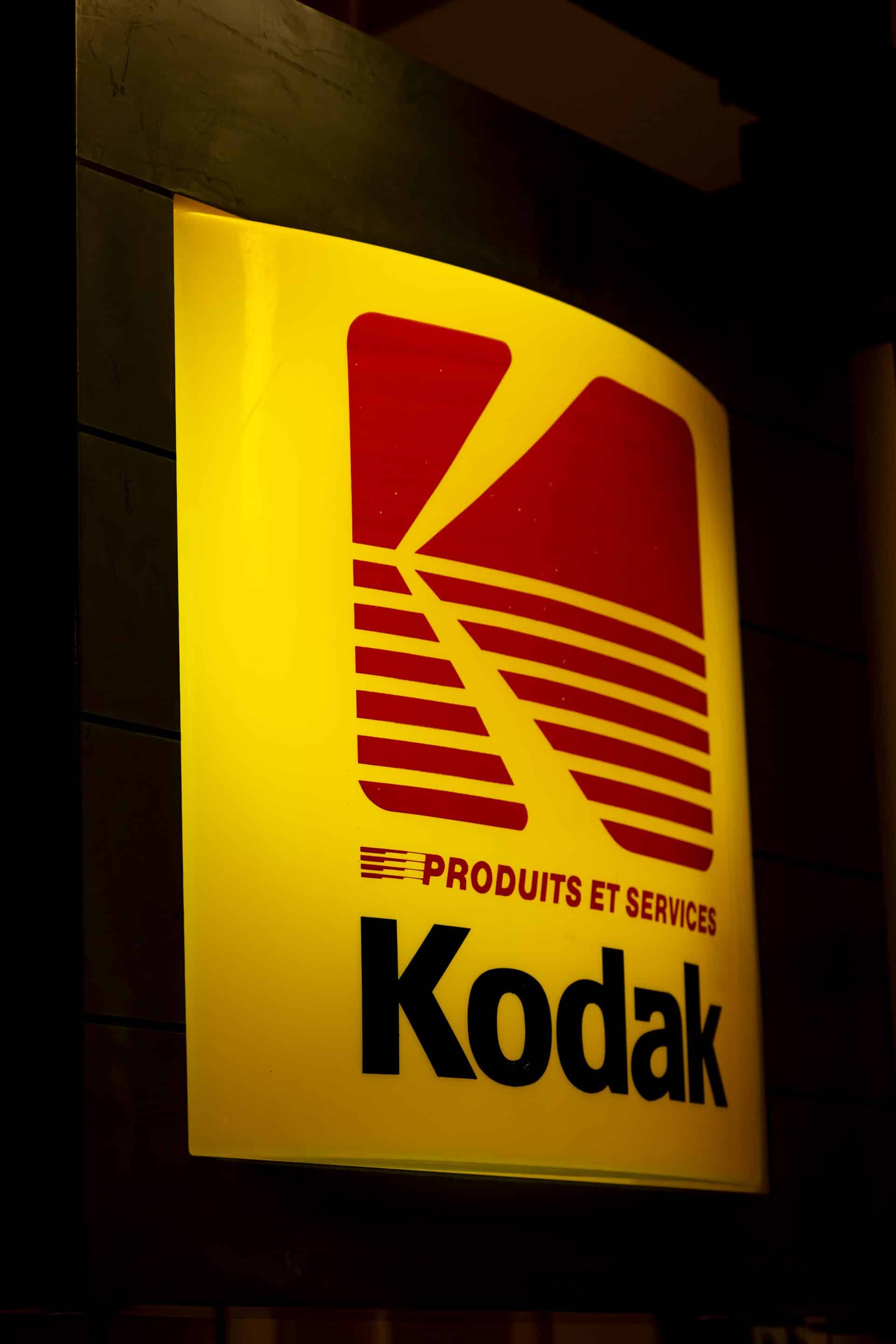Signalétique intérieure Kodak jaune